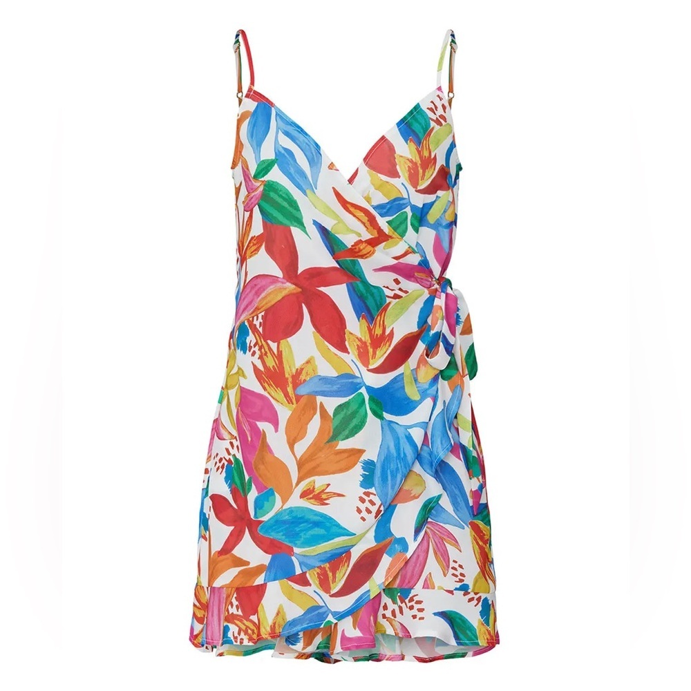 NWT Show Me your Mumu Say Jay Ruffle Dress Tropical size Small
